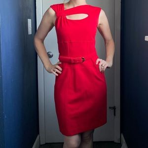 Sophisticated Tomato Red Dress